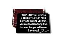Algopix Similar Product 11 - Metal Wallet Insert Card  Love Note