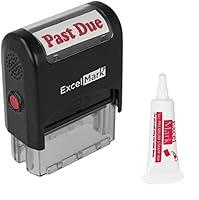 Algopix Similar Product 1 - Past Due Self Inking Rubber Stamp  Red