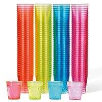 Algopix Similar Product 19 - MATANA 150 Neon Plastic Shot Glasses