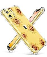 Algopix Similar Product 4 - GVIEWIN iPhone 11 CaseClear Flower