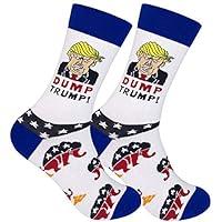 Algopix Similar Product 1 - Dump Trump Socks!White,One Size