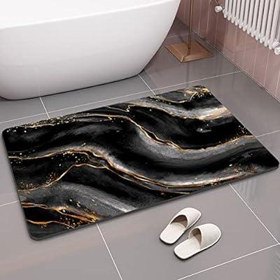 Bathroom Water Absorbent Rug Set Rubber Door Mats Diatom Mud Floor