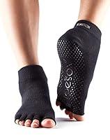 Algopix Similar Product 10 - ToeSox Half Toe Toe Socks, Black, Large