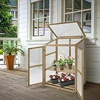 Algopix Similar Product 11 - Portable Wooden Greenhouse Cold Frame