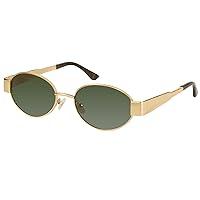 Algopix Similar Product 8 - mosanana Retro Oval Sunglasses Womens