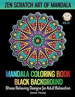 Algopix Similar Product 11 - Mandala Coloring book Black Background