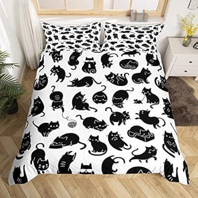 Floral Duvet Cover Erosebridal Kids Cat Comforter Set Twin Size
