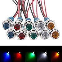Algopix Similar Product 3 - FICBOX 10pcs 6mm 14 LED Metal