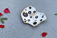 Algopix Similar Product 9 - White Brown and Gold Mushroom Ring