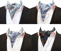Algopix Similar Product 8 - AYOSUSH 4 PCS Ascot Ties for Men Cravat