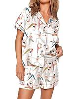 Algopix Similar Product 8 - Womens Cute Print Pajamas Shorts Set