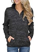 Algopix Similar Product 1 - Arainlo Womens Daily Quarter Zip Front