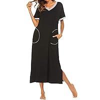 Algopix Similar Product 7 - Womens Nightshirt Short Sleeve