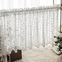 Algopix Similar Product 13 - Gxi White Lace Curtain Valance for