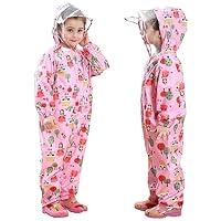 Algopix Similar Product 15 - JiAmy Kids Rain Suit Toddler Hooded