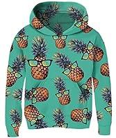 Algopix Similar Product 19 - Green Pineapple Sweatshirt for Kids