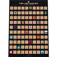 Algopix Similar Product 14 - Enno Vatti Top 100 Movies Scratch Off