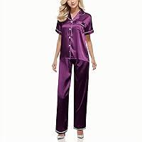 Algopix Similar Product 11 - HICItro Womens Satin Pajamas Set 2