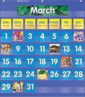 Algopix Similar Product 14 - Monthly Calendar Pocket Chart