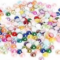 Algopix Similar Product 12 - 6mm Half Pearl Beads Half Round Pearl