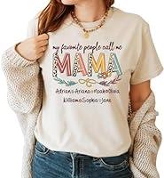 Algopix Similar Product 2 - Personalized Mama Shirt My Favorite