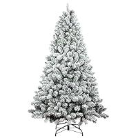 Algopix Similar Product 12 - 6ft Flocked Christmas Tree Flocked