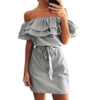 Algopix Similar Product 6 - Womens Off Shoulder Floral Mini Dress