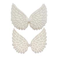 Algopix Similar Product 9 - BetterUS 10Pcs Angel Wings Patches Gold