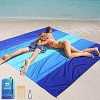 Algopix Similar Product 11 - WIWIGO Beach Blanket Waterproof