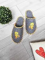 Algopix Similar Product 4 - Tweety Grey Felt House Slippers
