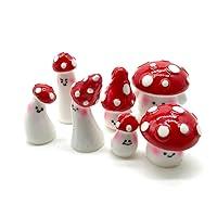 Algopix Similar Product 18 - Aliotech 7pcs Red Mini Mushrooms Crafts