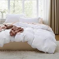 Algopix Similar Product 4 - Bedsure Bright White Duvet Cover King