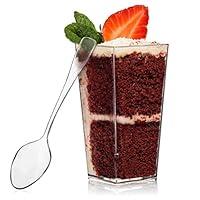 Algopix Similar Product 17 - Tall Square Dessert Cup 3 Ounce