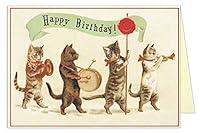 Algopix Similar Product 9 - Happy Birthday Band Cats Greeting Card