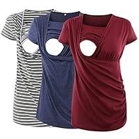 Algopix Similar Product 17 - Ecavus 3PCS Womens Maternity Nursing