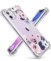 Algopix Similar Product 11 - GVIEWIN iPhone 11 CaseClear Flower