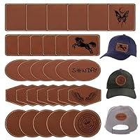 Algopix Similar Product 12 - 30 Pcs Leather Patches for Hats Blank