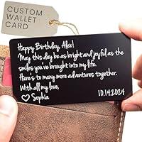 Algopix Similar Product 1 - Personalized Wallet Insert  Engraved