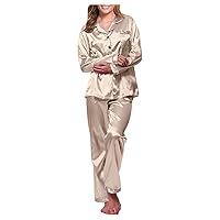 Algopix Similar Product 7 - HICItro Satin Pajamas Set For Women 2