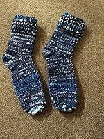 Algopix Similar Product 10 - Hand knit slipper socks clog socks