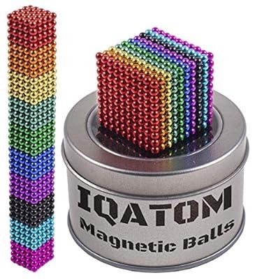 Best Deal for IQAtom Rainbow Magnetic Balls Toy 1000pcs 3mm Toys Desk