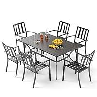 Algopix Similar Product 14 - PHI VILLA 7 Piece Outdoor Dining Set