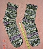 Algopix Similar Product 8 - Hand knit slipper socks clog socks