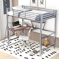 Algopix Similar Product 1 - Oudiec Twin Size Loft Metal Bed with