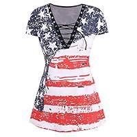 Algopix Similar Product 7 - Handyulong Womens Shirts Short Sleeve