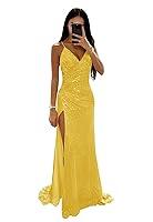 Algopix Similar Product 11 - Sukleet Plus Size Prom Dresses Yellow