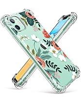 Algopix Similar Product 19 - GVIEWIN iPhone 11 Case Clear Flower