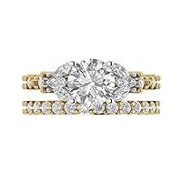 Algopix Similar Product 8 - Yellow 14k Gold Solitaire with Accents