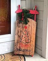 Algopix Similar Product 10 - Large Wooden Christmas Sled