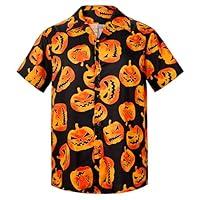 Algopix Similar Product 4 - Durio Halloween Shirt for Men Pumpkin